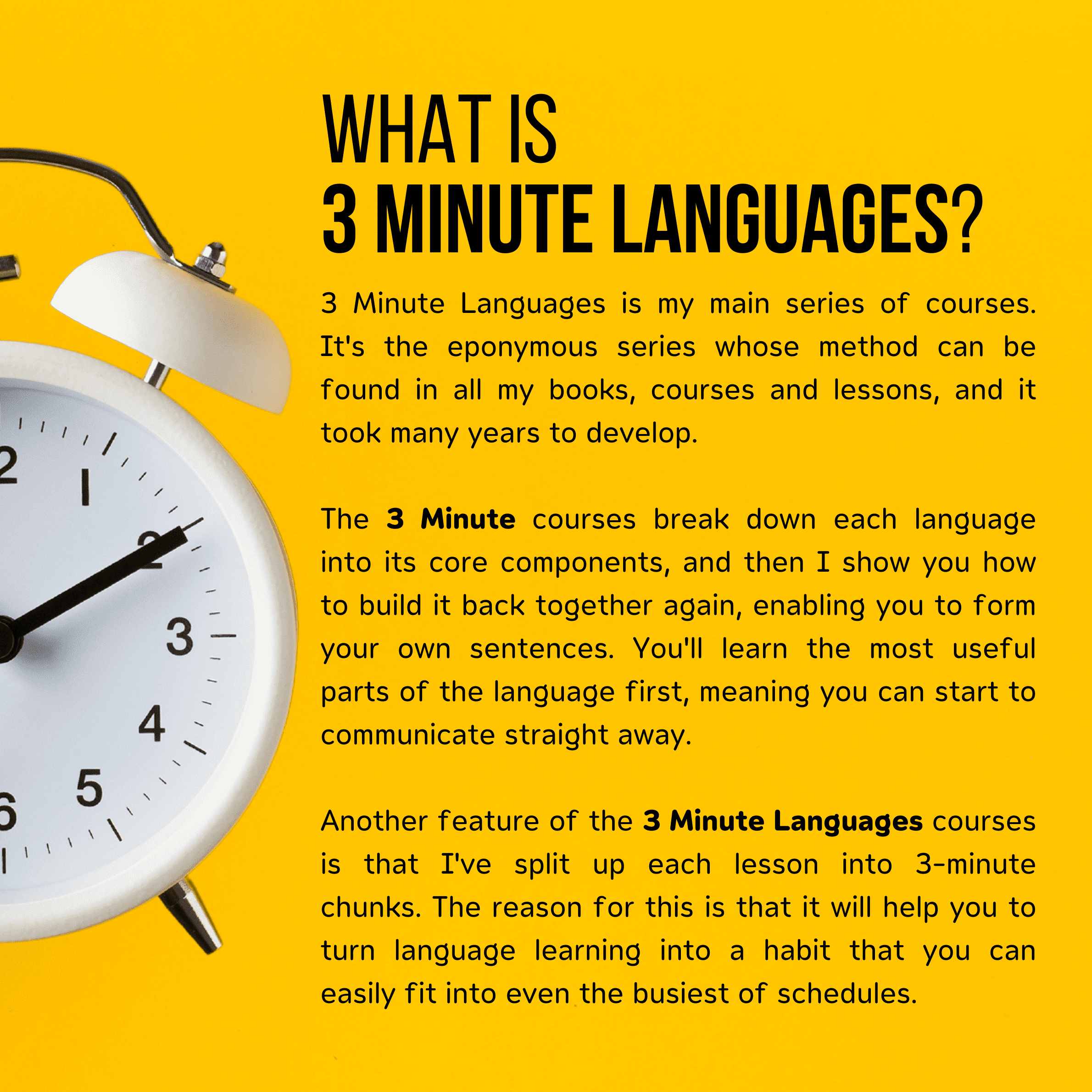 What is 3 Minute Languages?