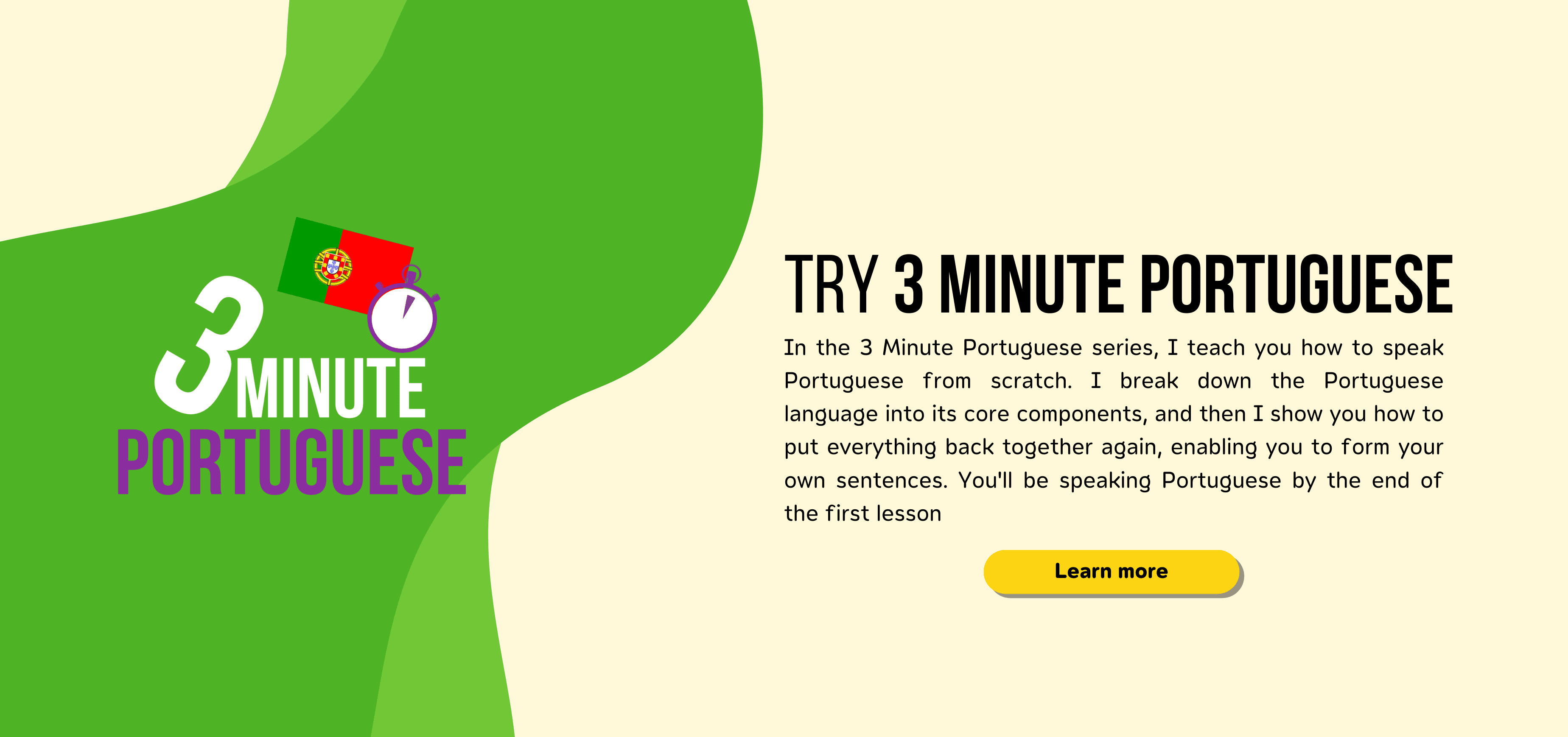 Try 3 Minute Portuguese