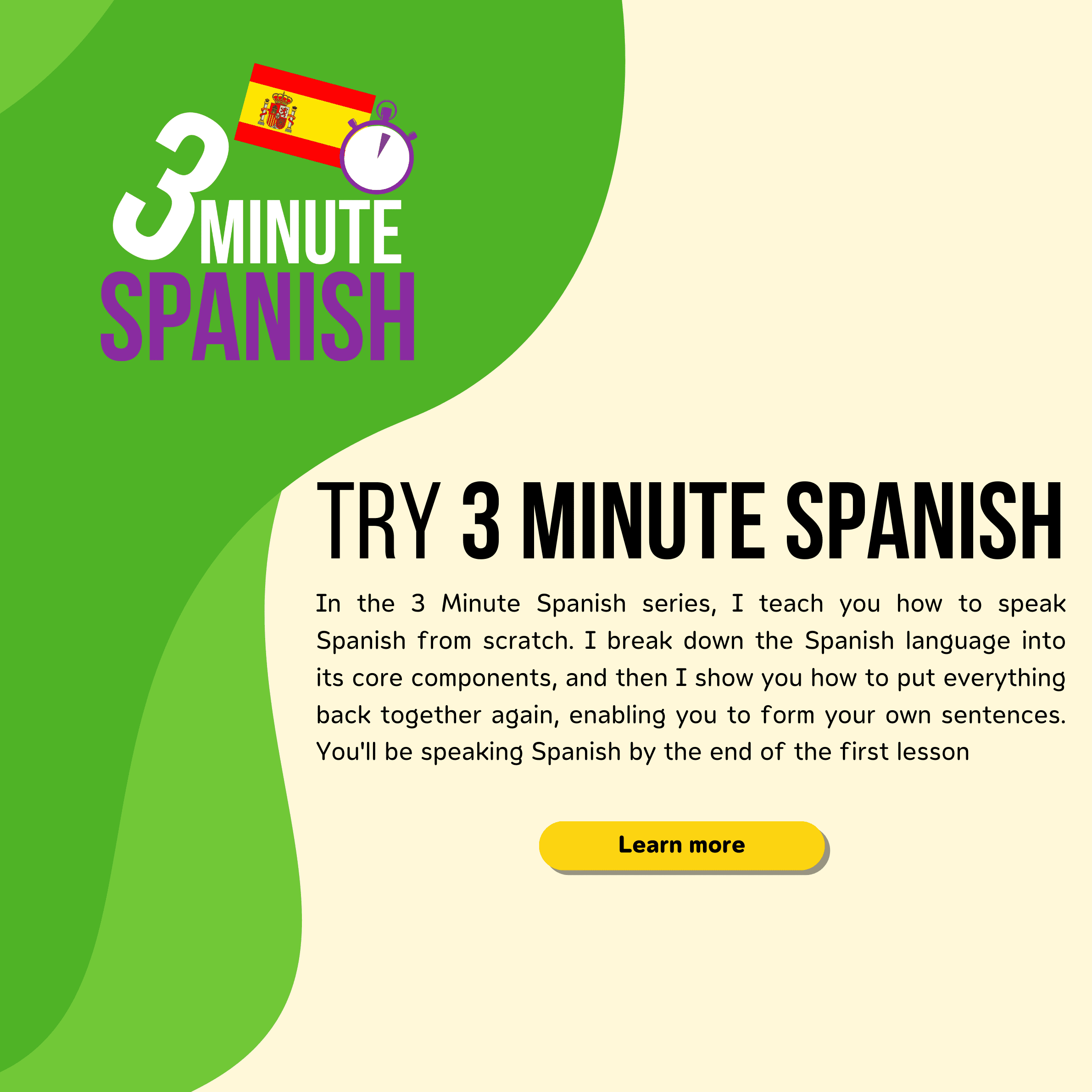 Try 3 Minute Spanish 